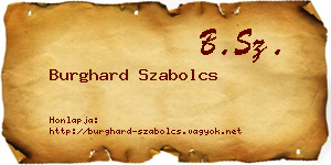 Burghard Szabolcs névjegykártya